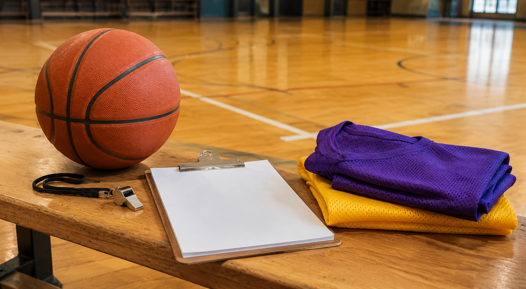 Ballon et matériel d’entraînement violet et jaune